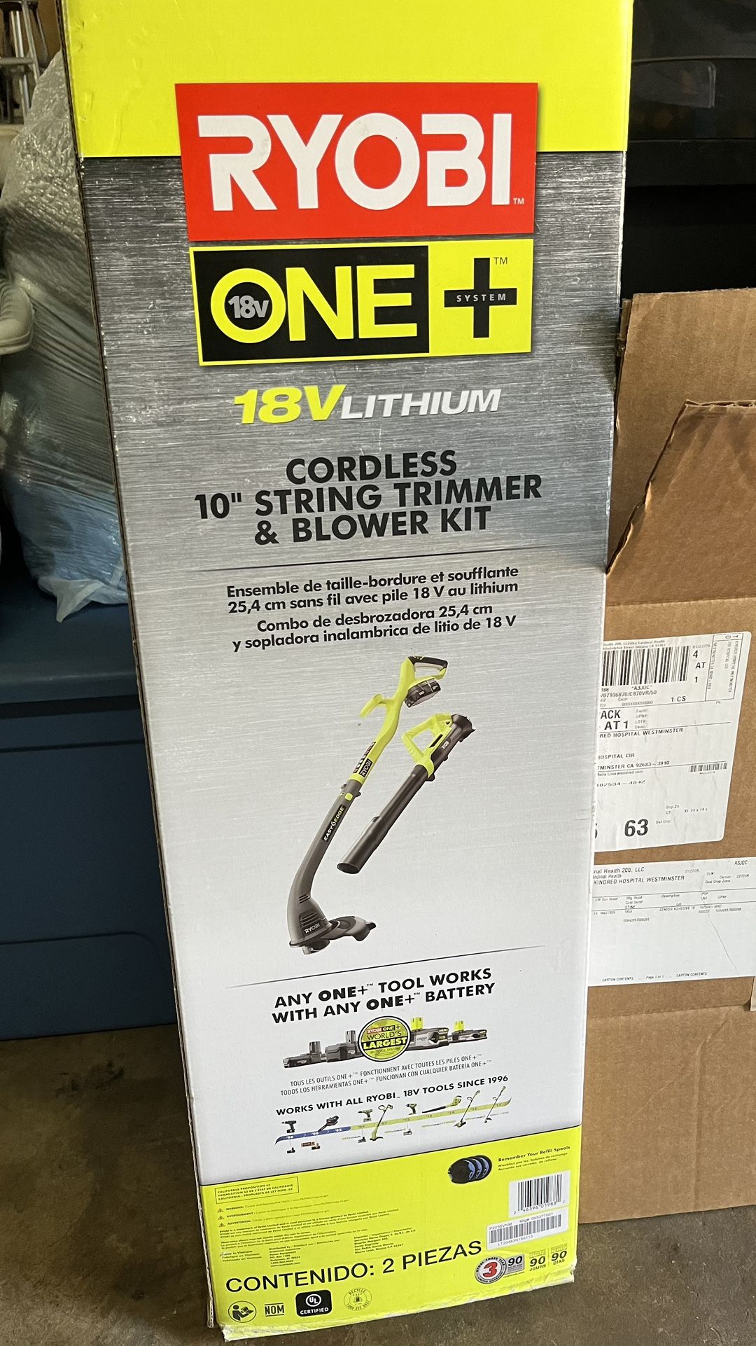 Ryobi 18V Trimmer and Leaf Blower