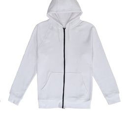 Bulk Wholesale White Hoodies | Cotton Blend | S–L Sizes | $10 Each (Min 25 pcs)