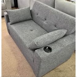 Black ,Gray Convertible Pull out Sofa
