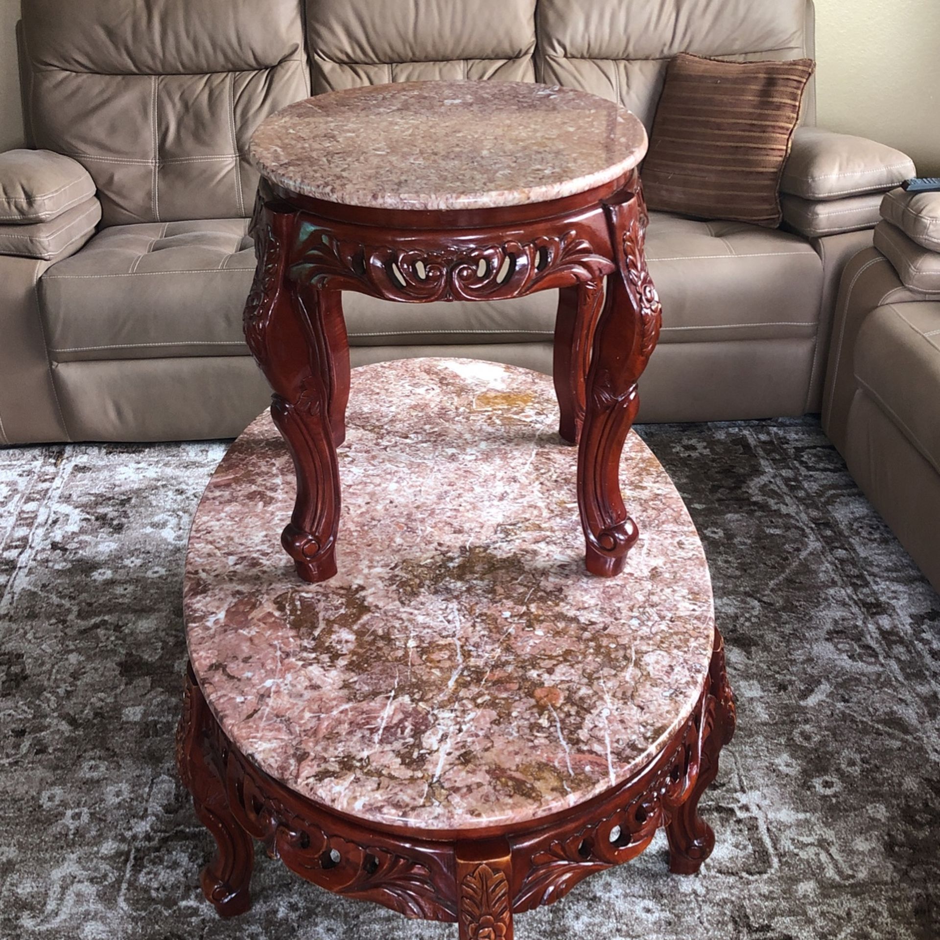 Marble Coffee Table And Side Table