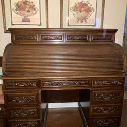 BEAUTIFUL VINTAGE/ANTIQUE ROLL TOP DESK