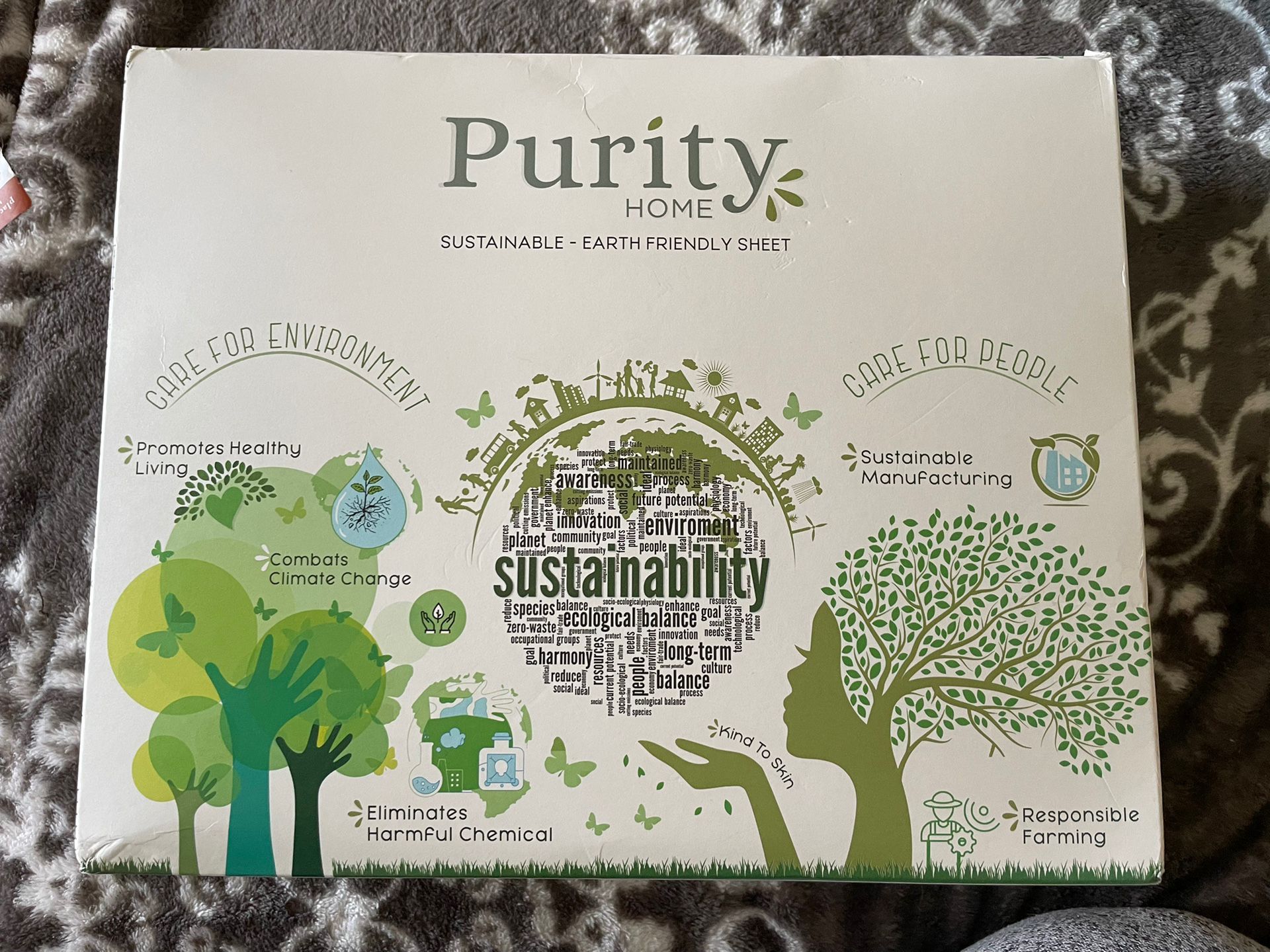 Purity Home Earth Friendly White Cotton Sheet Set 