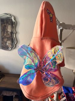 NEW SMALL: Youly Butterfly Wing Dog Hoodie