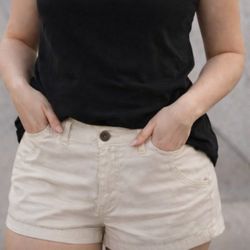 Express women's white chino shorts