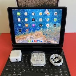 256GB Apple IPad Pro 10.5” (Retina Display/ latest iOS 15/ 2017 model) with keyboard & Accessories (Apple Pencil compatible)