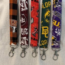Texas University Key chain Wristlets.  