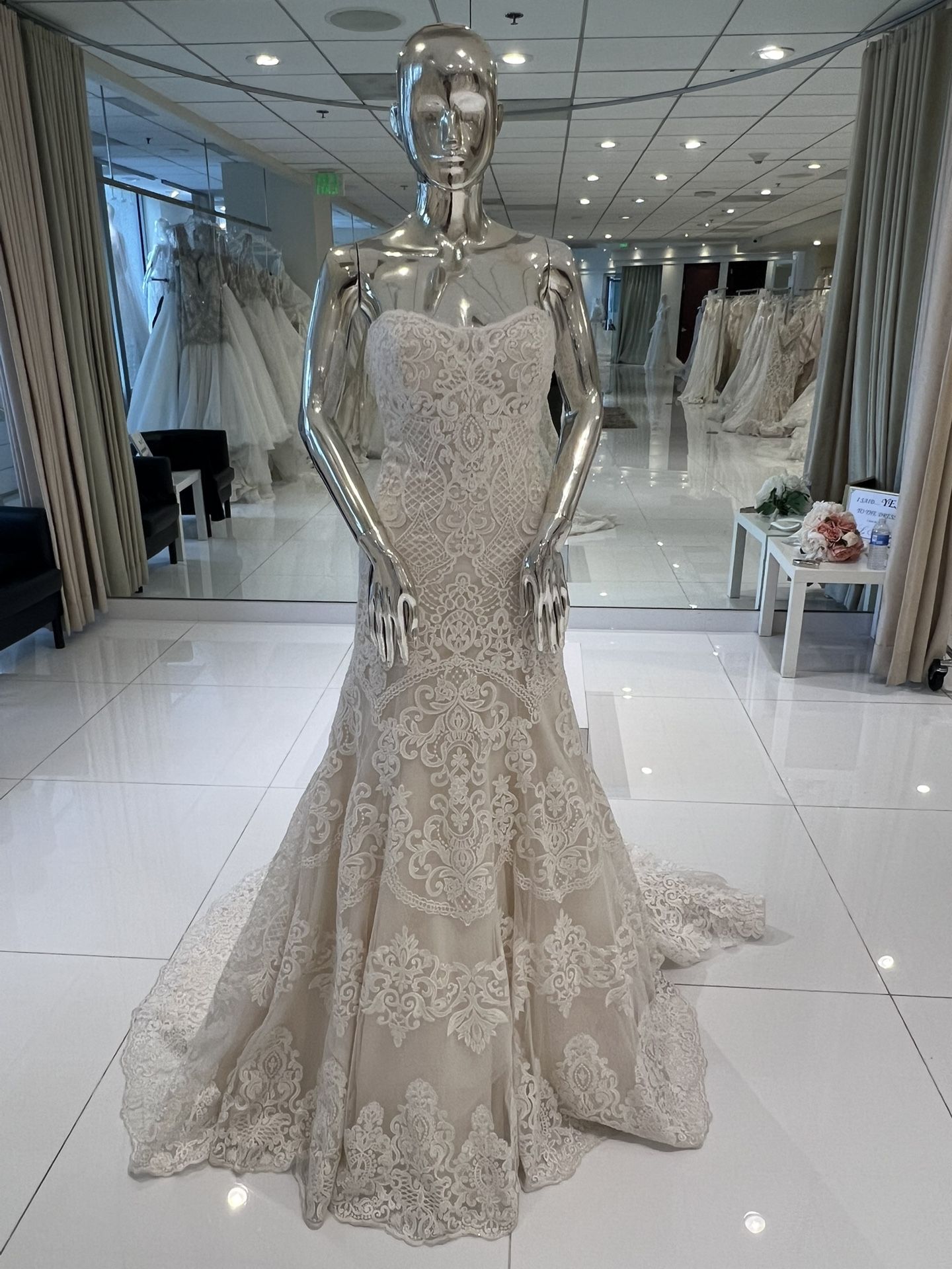 chinese dress ladies V-Neck Mermaid Sheath Wedding Dress 6 / MOCHA/CHAMPAGNE/IVORY/NUDE