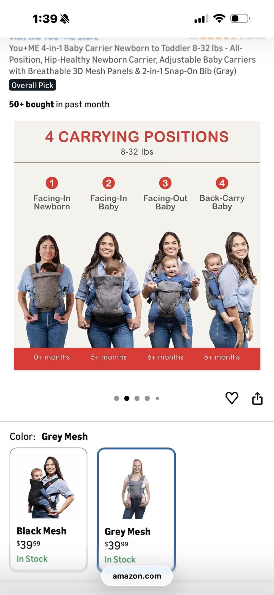 You + Me 4 - In - 1 Baby Carrier