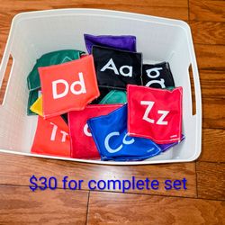 ABC's beanbags for classroom