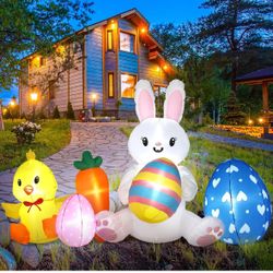 Easter Rabbit Yellow Chick Inflatables Outdoor(new)