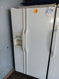 Ge side by side refrigerator white