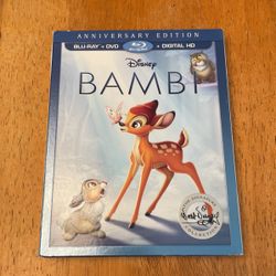 Disney Bambi BluRay DVD Anniversary edition No digital copy