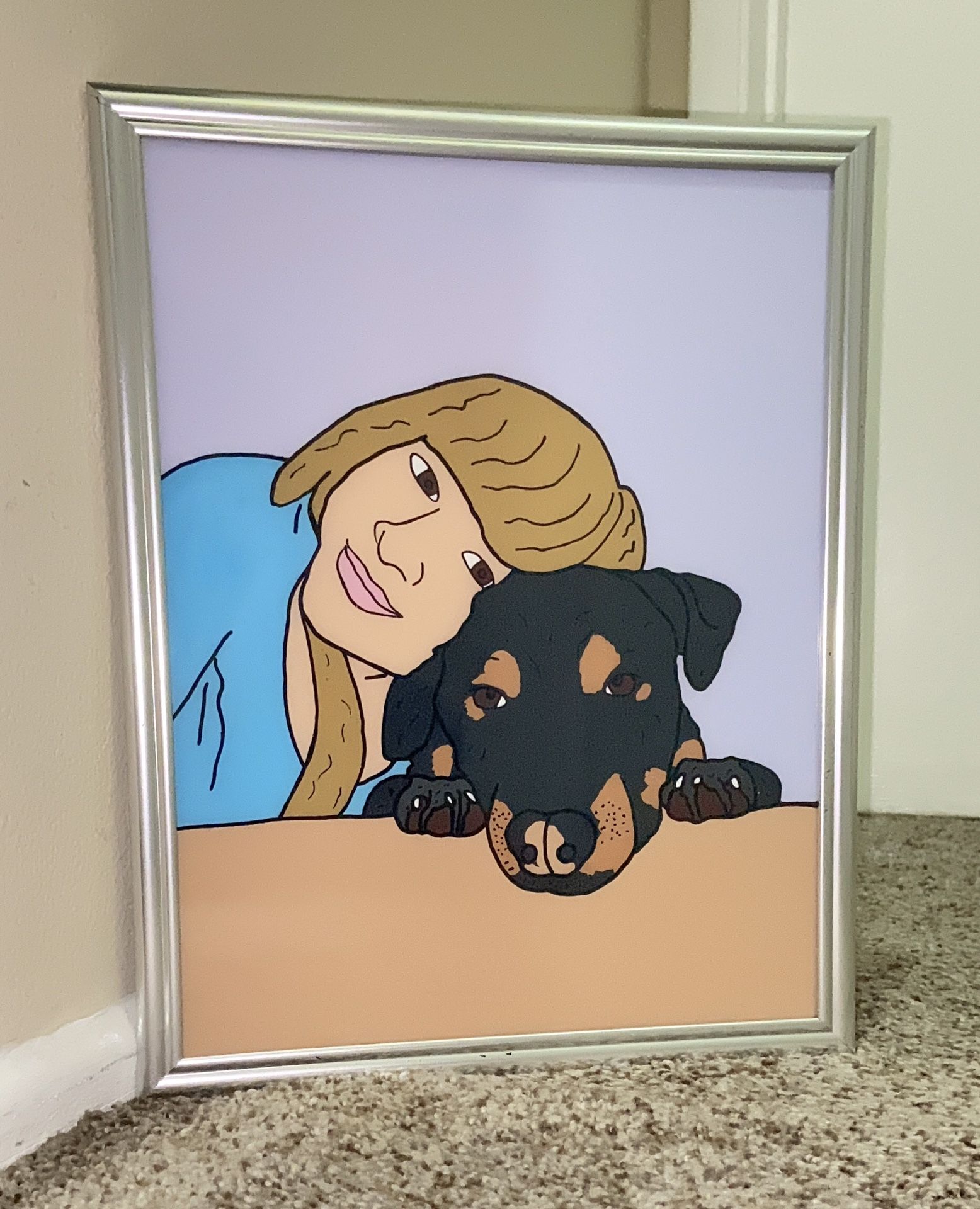 Glass Paintings Family, Friends, Pets, Anime & Cartoon Portraits Available LOCATED IN COVINA