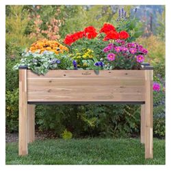 Self-Watering Elevated Cedar Elevated Planter 23x49x30"H, New in Box