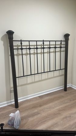 Queen sized bed frame, headboard, and footboard