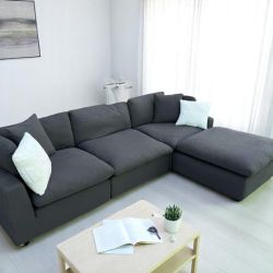 Black Sectional Cloud Couch ! Sofa Delivery Available 🚚 BRAND NEW