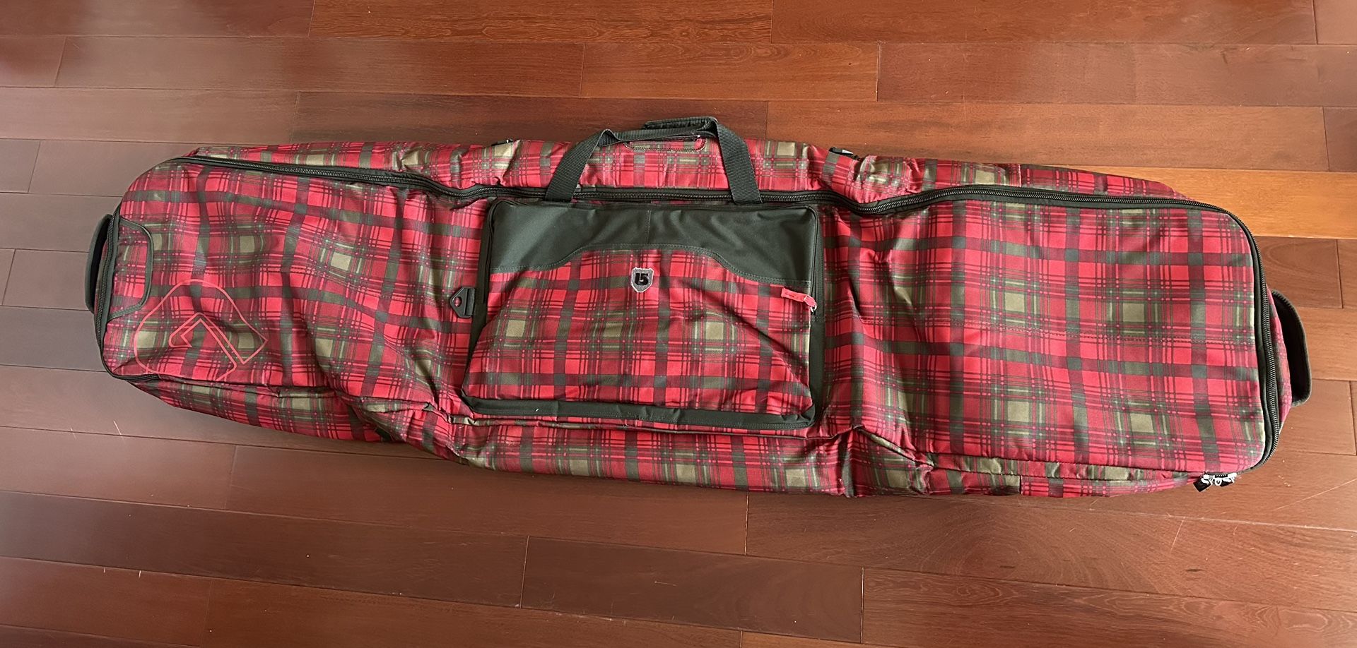 Burton Red/Green Snowboard Travel Bag with Wheels - 156cm