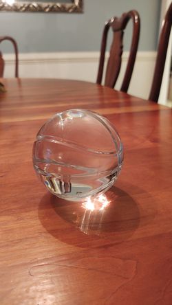 Glass paperweight - basketball design. Badash Crystal.