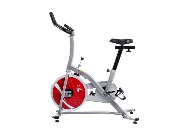 Sunny Health & Fitness Indoor Exercise Stationary Bike with Digital Monitor and 22 LB Chromed Flywheel Spin