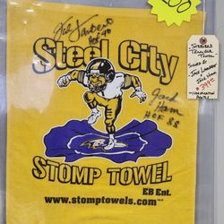 Pittsburgh Steelers Terrible Towel Signed By Jack Lambert & Jack Hamm