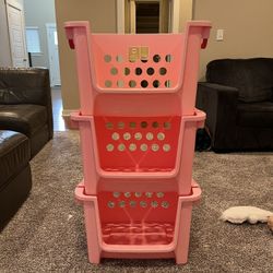 3 Circo Pink Large Toy storage containers