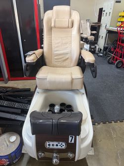 Pedicure Spa Chair with Massage and Foot Basin