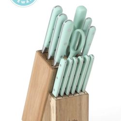 Martha Stewart Turquoise Knife Set