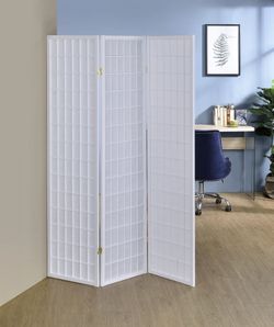 Brand New, 3 Panel Shoji Screen White 51 “W x 70.25 “ H