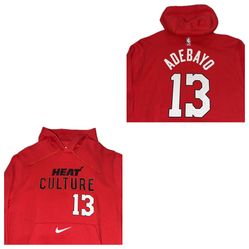 Nike Miami Heat Culture #13 Bam Adebayo Hoodie Sweatshirt Mens Medium FZ0556-659