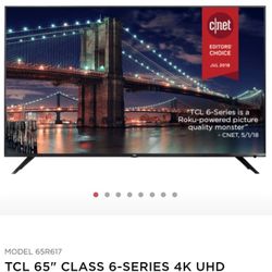 TCL 65" 4K TV 6 Series - 65R617 