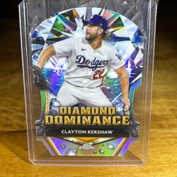 2024 Topps Chrome Case Hit Clayton Kershaw Diamond Dominance Die Cut Refractor 