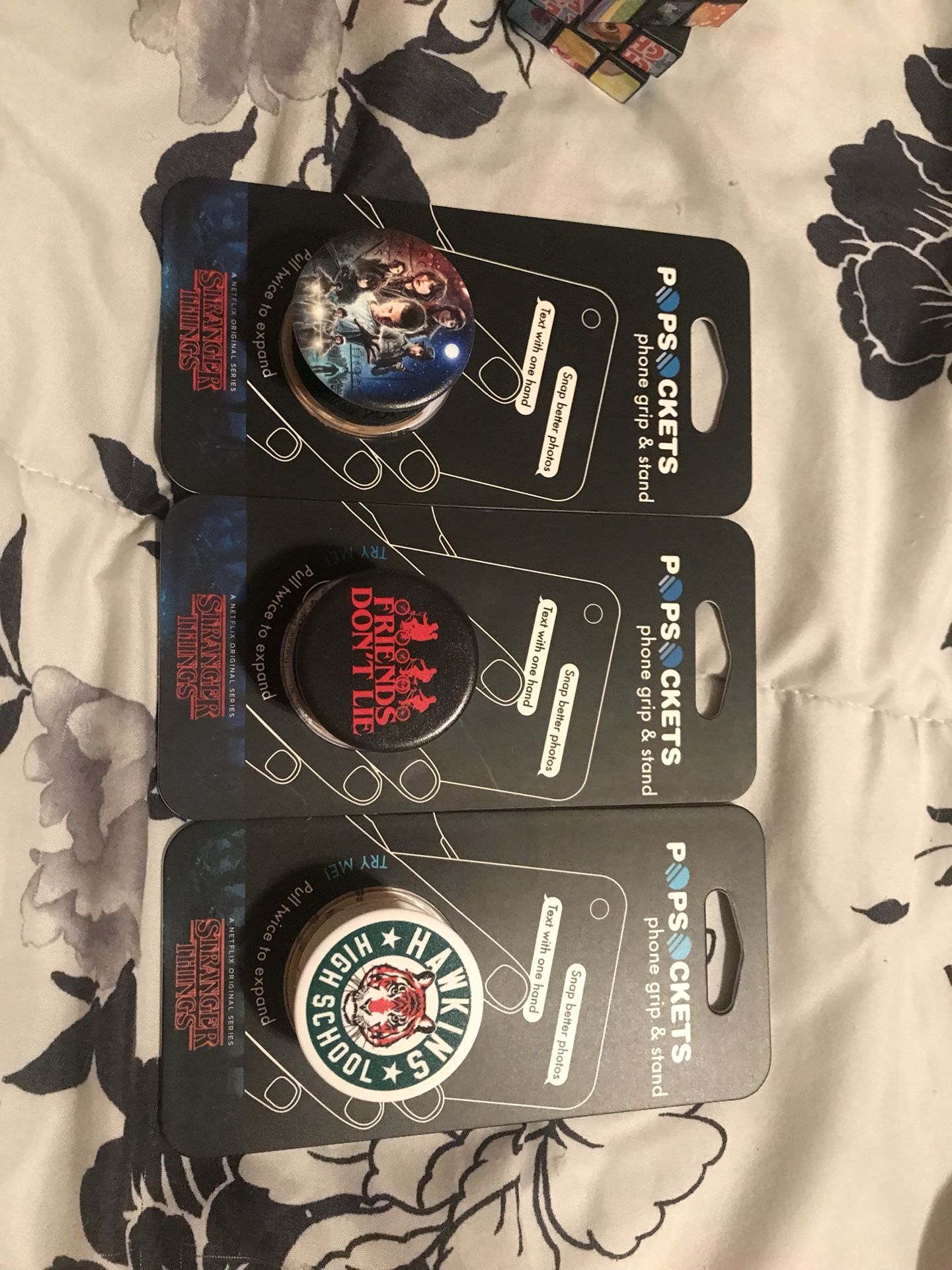 Stranger things pop-sockets $10 each all for 25$