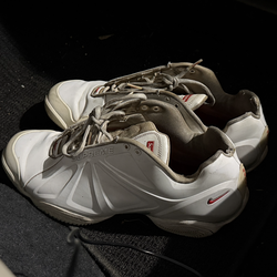 NIKE SUPREME (white/red/prada theme cost me $340 something. Got them from Meta PB))