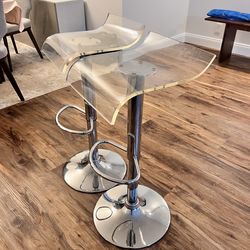 Acrylic Adjustable Bar Stools