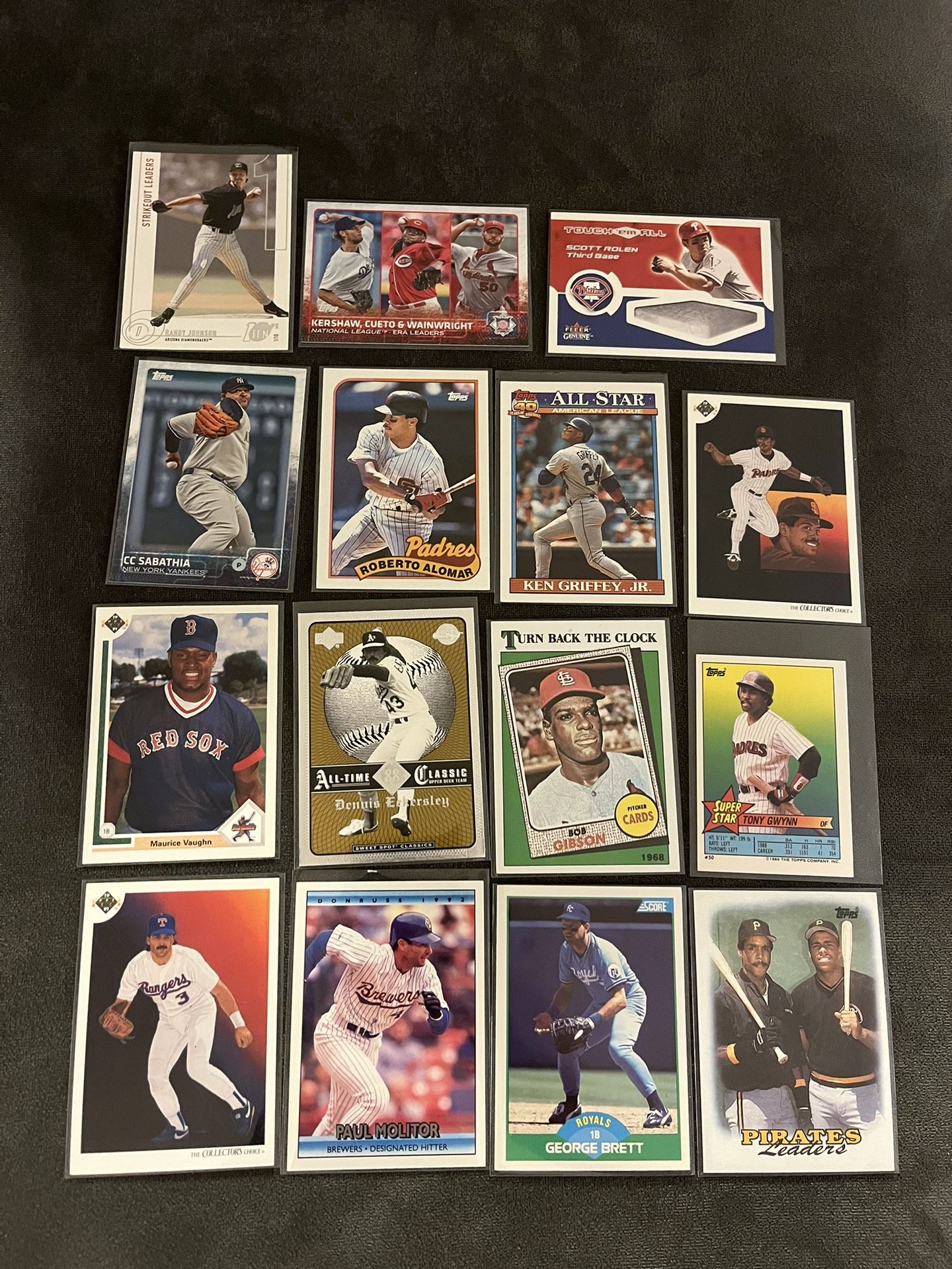 15 Card Lot Of Baseball HOFers & Stars