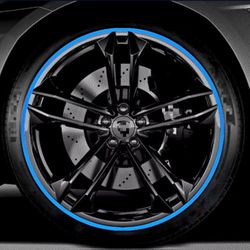 Rim 3m Glue Back 8M/ Roll New Styling IPA Rimblades Car Vehicle Color Wheel Rims Protectors (BLUE)Decor Strip Tire Guard Line Rubber Moulding Trim