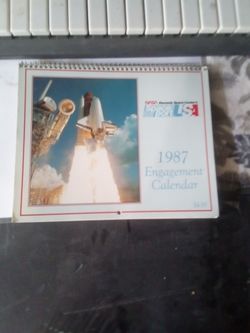 1987 engagement calendar NASA Kennedy space center spaceport USA