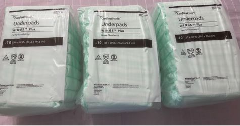 Underpad 30 X 30 Inch, Disposable (3 packs for $10)
