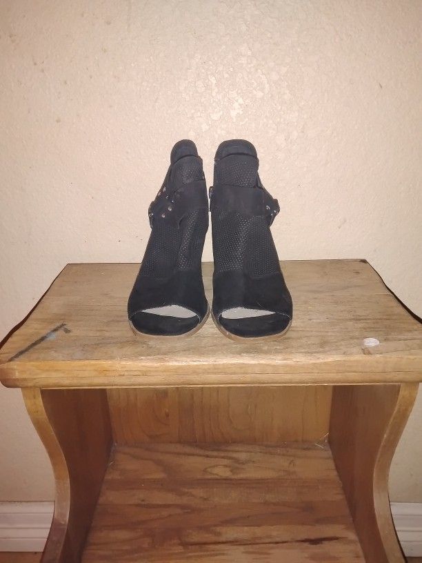 Black Suede Ankle Boot