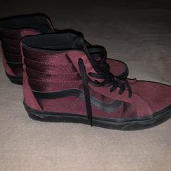 Vans hi tops in maroon size men’s 11