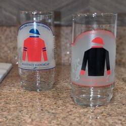 Saratoga Horse Racing Whitney Travers Mint Julep Glasses