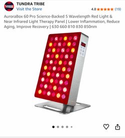 AuroraBox 60 Pro Science-Backed 5 Wavelength Red Light & Near Infrared Light Therapy Panel