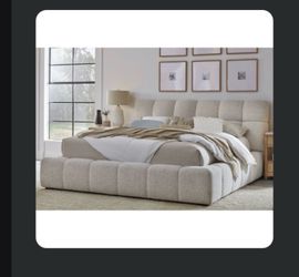 Pula Queen Upholstered Rails and Slats