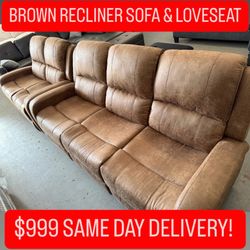 RECLINERS SOFA AND LOVESEAT SILLONES 