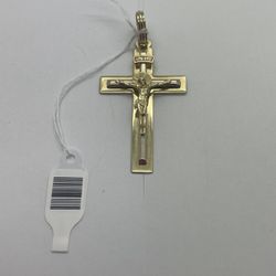 CROSS PENDANT 14KT YG 