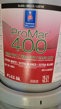 10 New Buckets of Sherwin Williams ProMar 400 Zero VOC Interior Latex