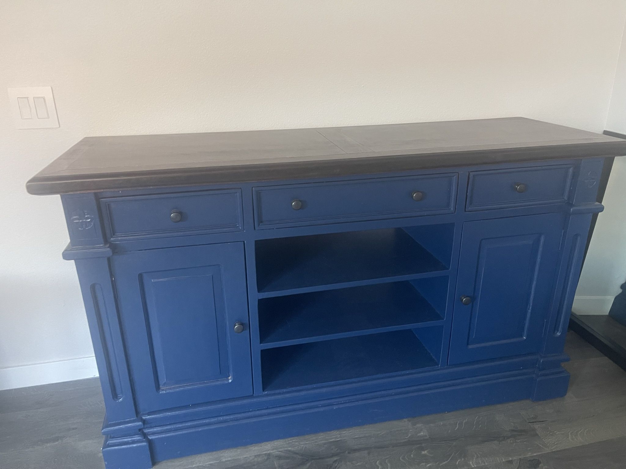 Dark Blue TV Stand/Storage Cabinet/Buffet table