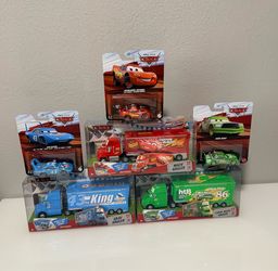 NEW DISNEY PIXAR HAULERS FOR SALE AS A BUNDLE OF 3 Haulers & 3 Cars 1:55 SCALE