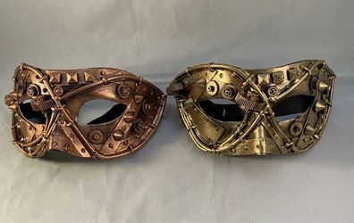 Steampunk Gold Or Copper Halloween Mask Accessory Costume