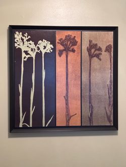 Framed Botanical Triptych Wall Art